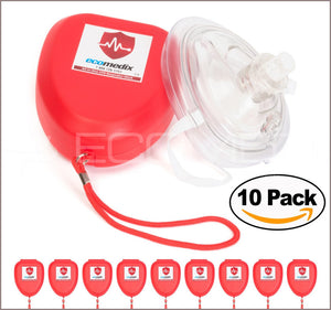 10 Eco Medix CPR MASKS (10 Pack) - ECOMEDIX